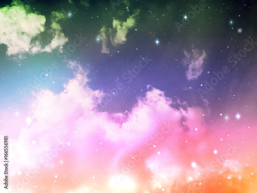Fototapeta Naklejka Na Ścianę i Meble -  Sky with Cloud and Stars Abstract light Color