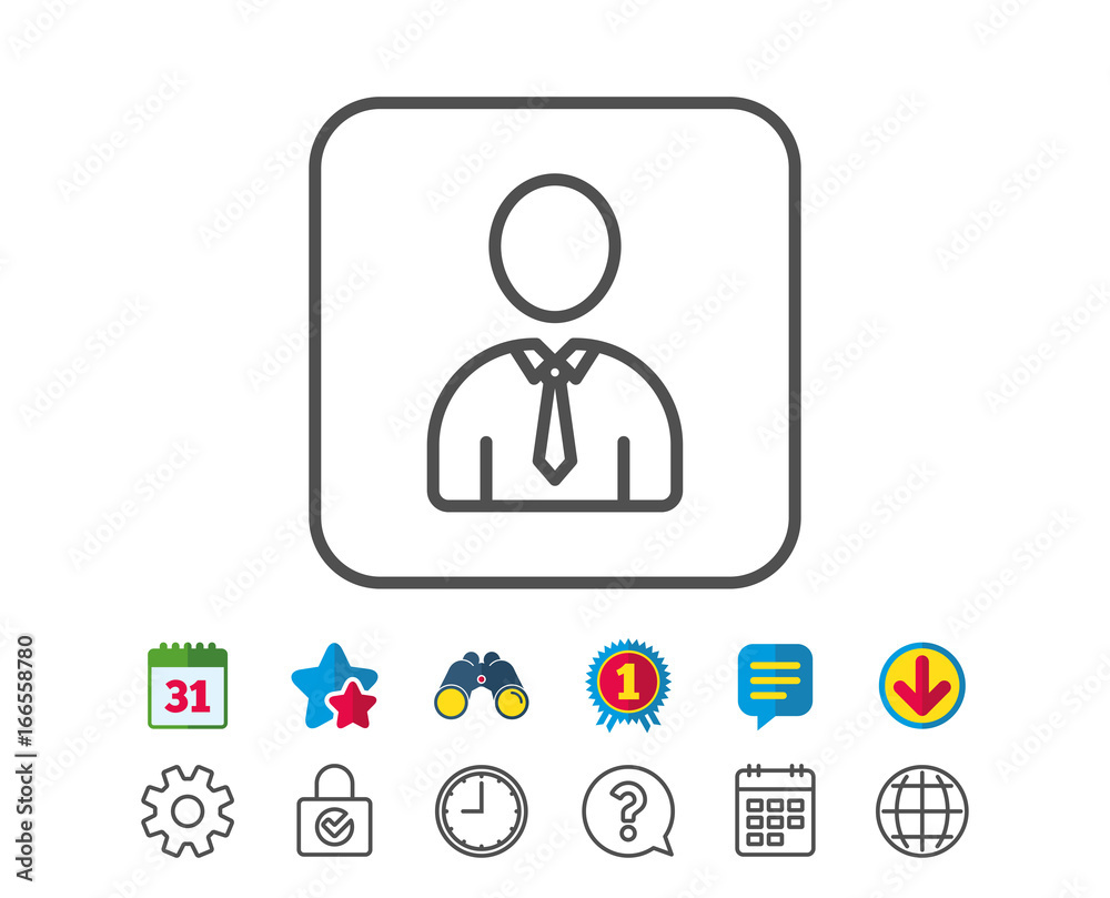 User line icon. Profile Avatar sign. User line icon. Profile Avatar sign.