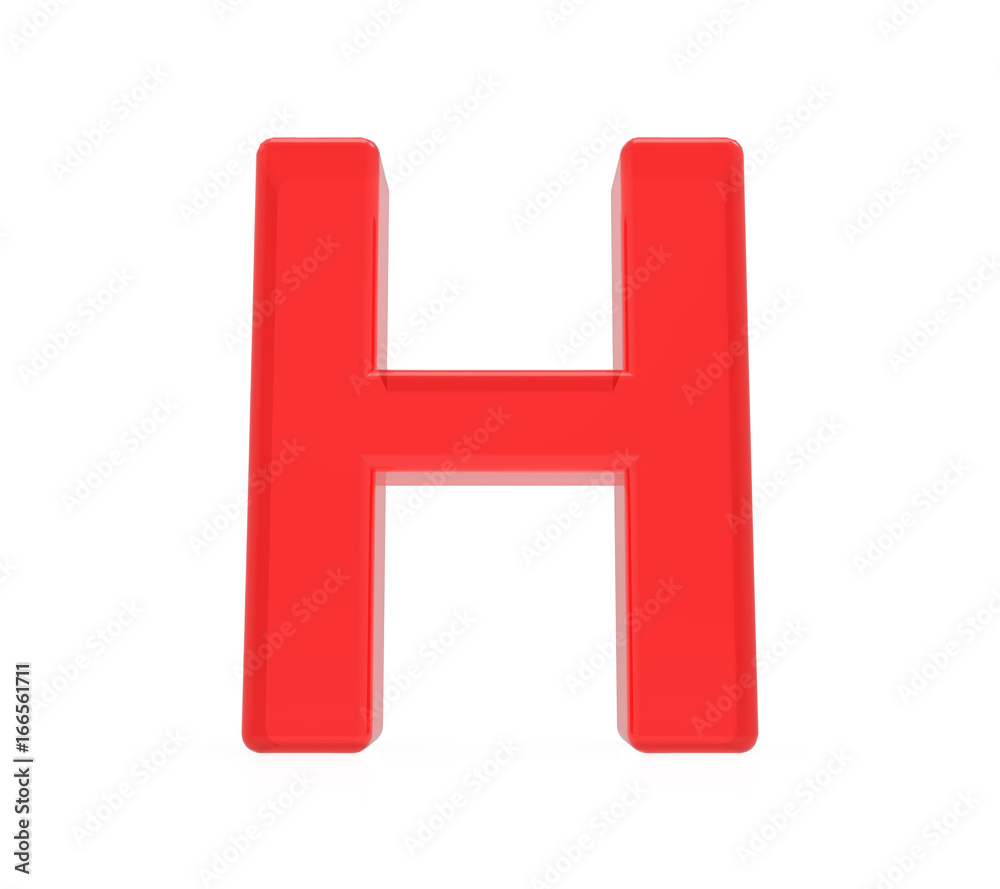 Fototapeta premium red letter H