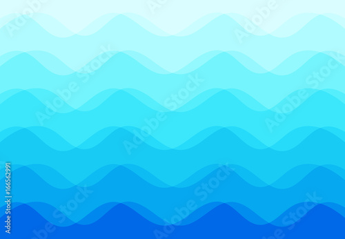 Abstract background of blue sea waves, Vector