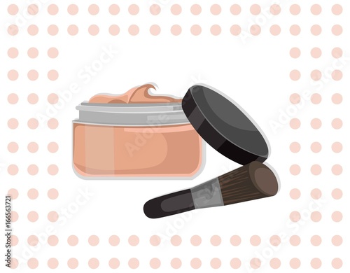 Cosmetics eye shadow set collection Vector illustration
