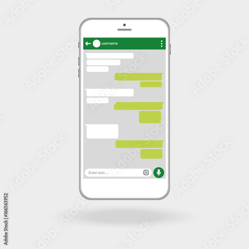 Social network concept. Blank template. Messenger window. Chating and messaging concept. Vector.