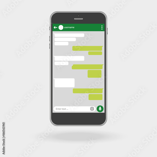 Social network concept. Blank template. Messenger window. Chating and messaging concept. Vector.