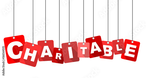 Red vector flat design background charitable. It is well adapted for web design.