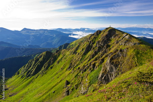 Carpathian Mountains in the morning.