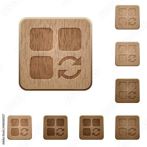 Refresh component wooden buttons
