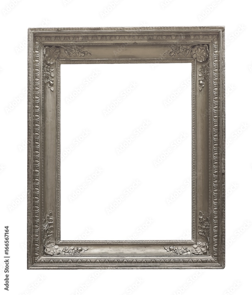 Fototapeta premium Silver frame for paintings, mirrors or photos