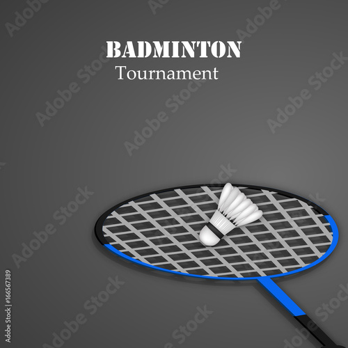illustration of elements of badminton sport background
