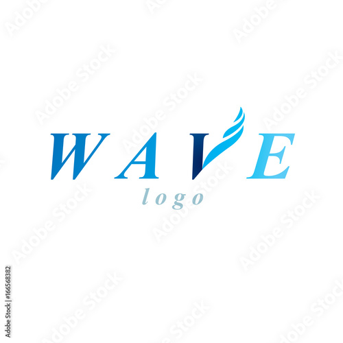 Pure aqua ecology vector logotype. Water day theme. Environment conservation concept.