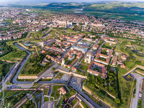 Aerial view of Alba Iulia - Alba Carolina medieval fortress © Calin Stan