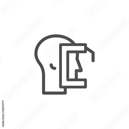 Ophthalmological exam line icon