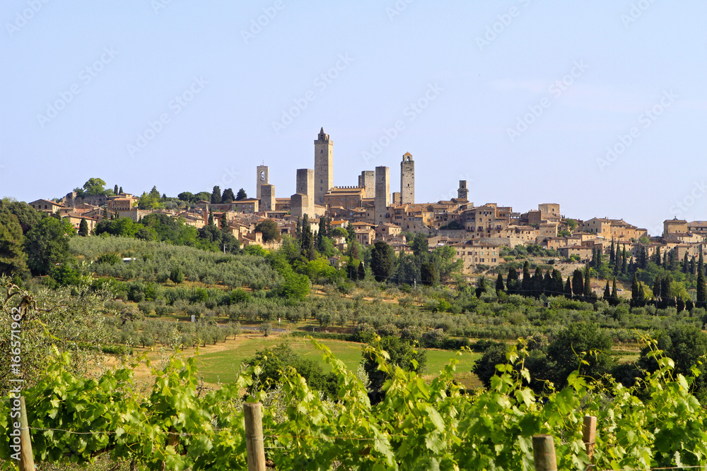 View of San Gimignano, Tuscany, Italy, Europe