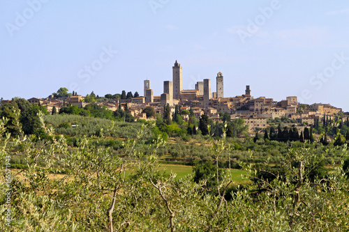 View of San Gimignano  Tuscany  Italy  Europe