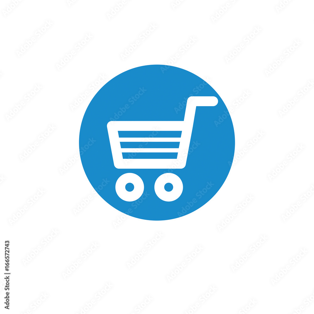 Finance icon. Vector illustration isolated on white background. Shopping basket symbol.