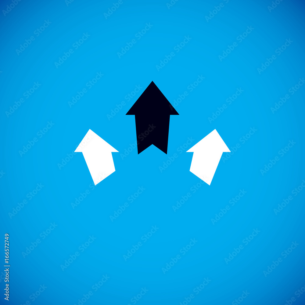 Vector boost up arrow, graphic design element. Corporate development logo. Company increasing concept. Vector boost up arrow, graphic design element. Corporate development logo. Company increasing concept.
