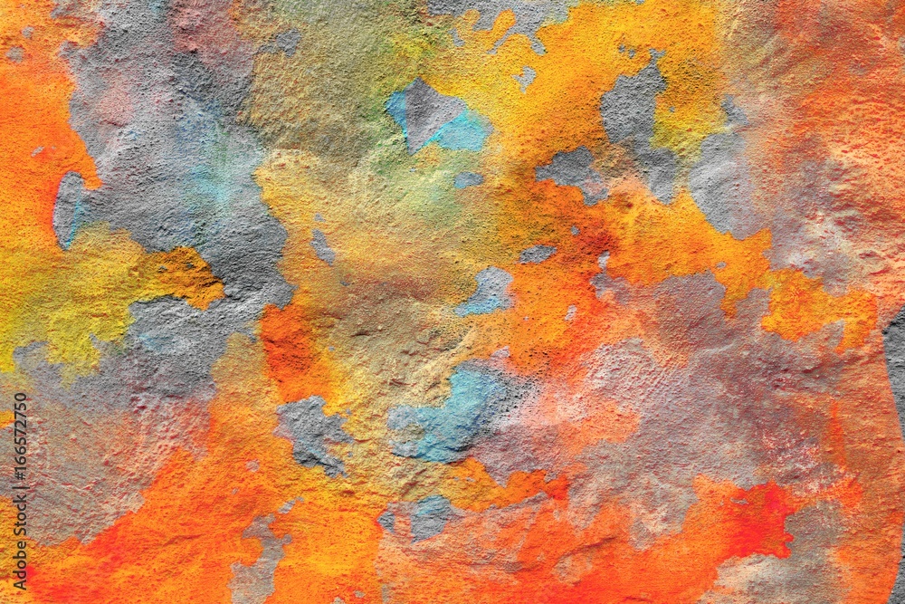 Abstract background of multicolored painted wall