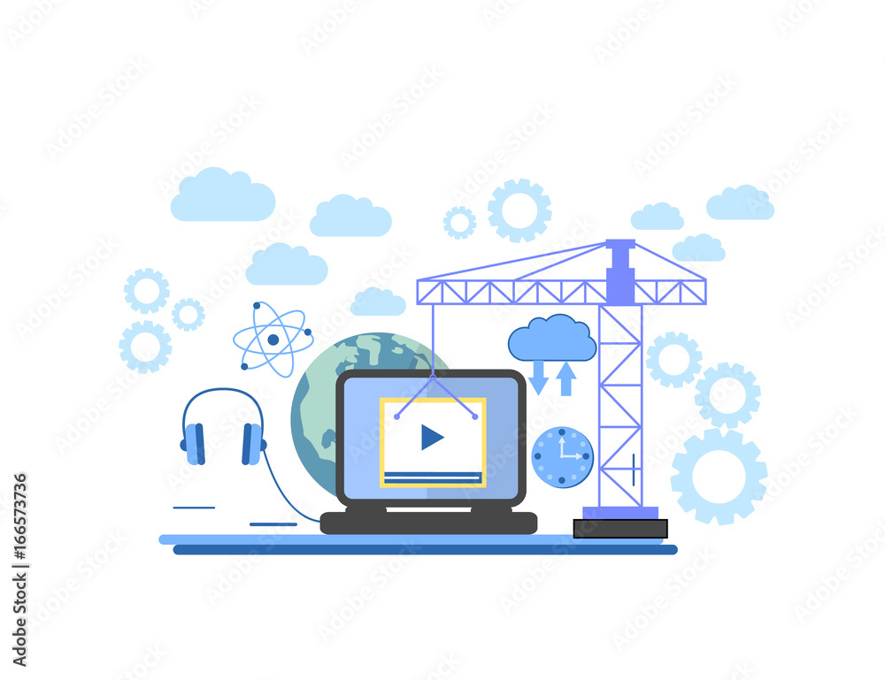 Education infographic. Flat vector illustration for e-learning and online education. Education infographic. Flat vector illustration for e-learning and online education.
