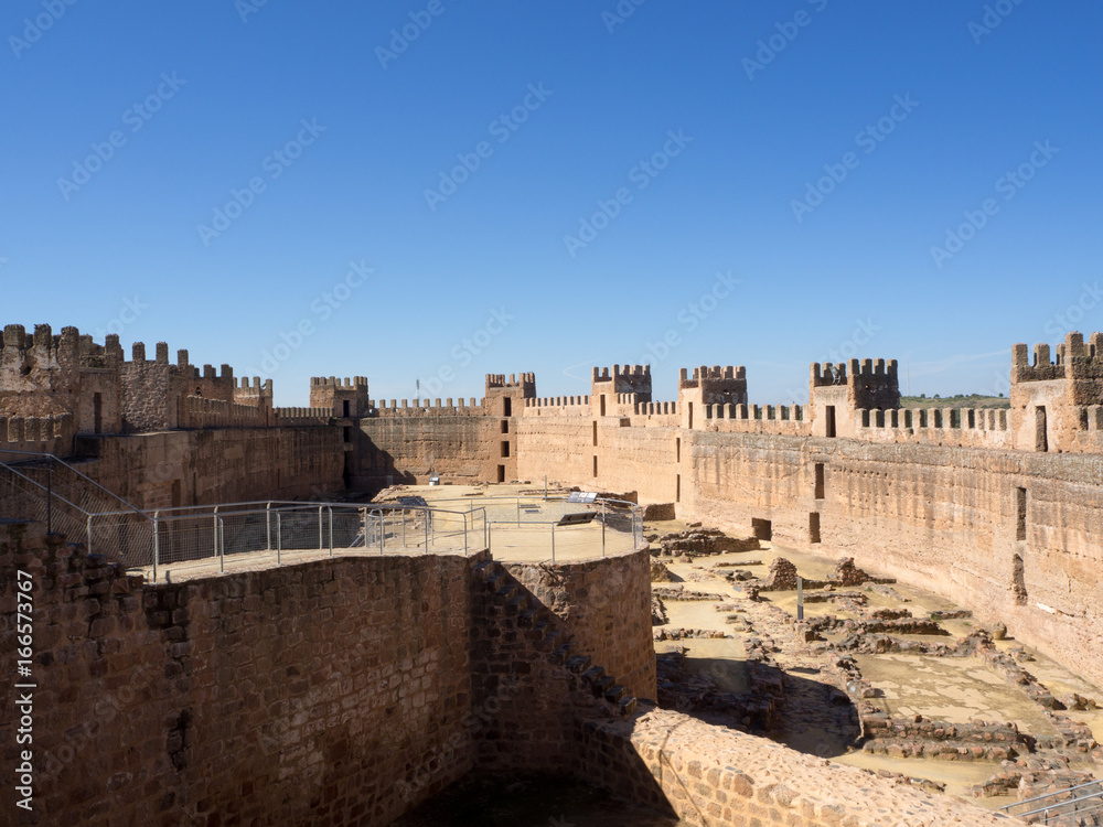 Interior view of a 12th century medieval castle in Andalusia, Spain