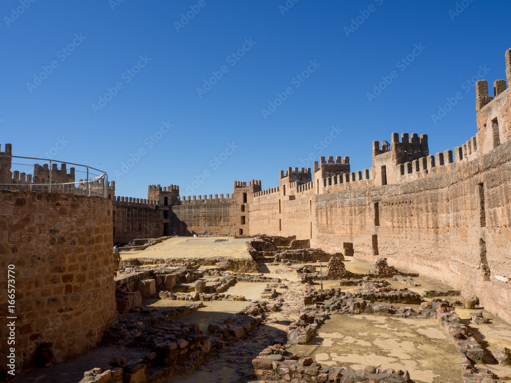 Fototapeta premium Interior view of a 12th century medieval castle in Andalusia, Spain