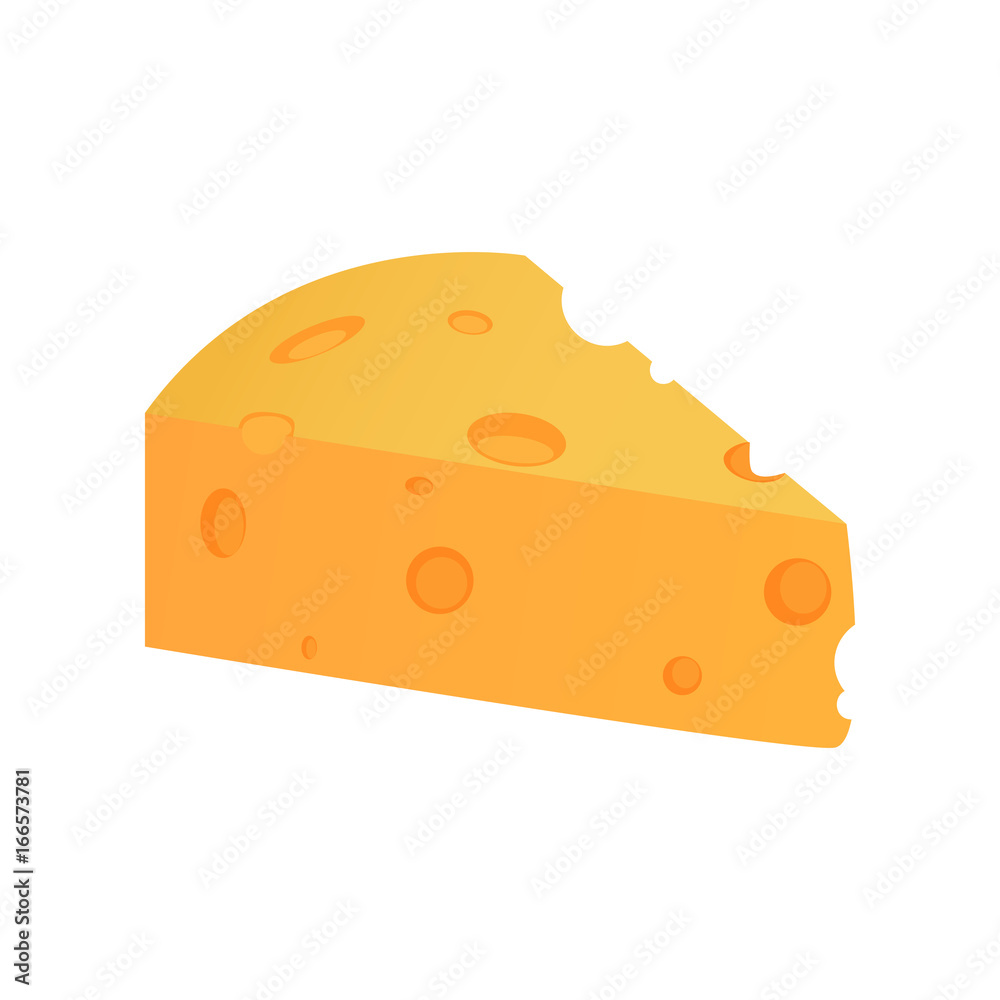 Vector cup of cheese. Flat icon isolated on white background Vector cup of cheese. Flat icon isolated on white background