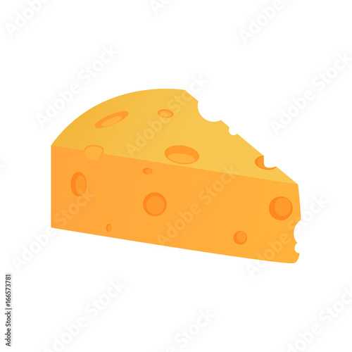 Vector cup of cheese. Flat icon isolated on white background