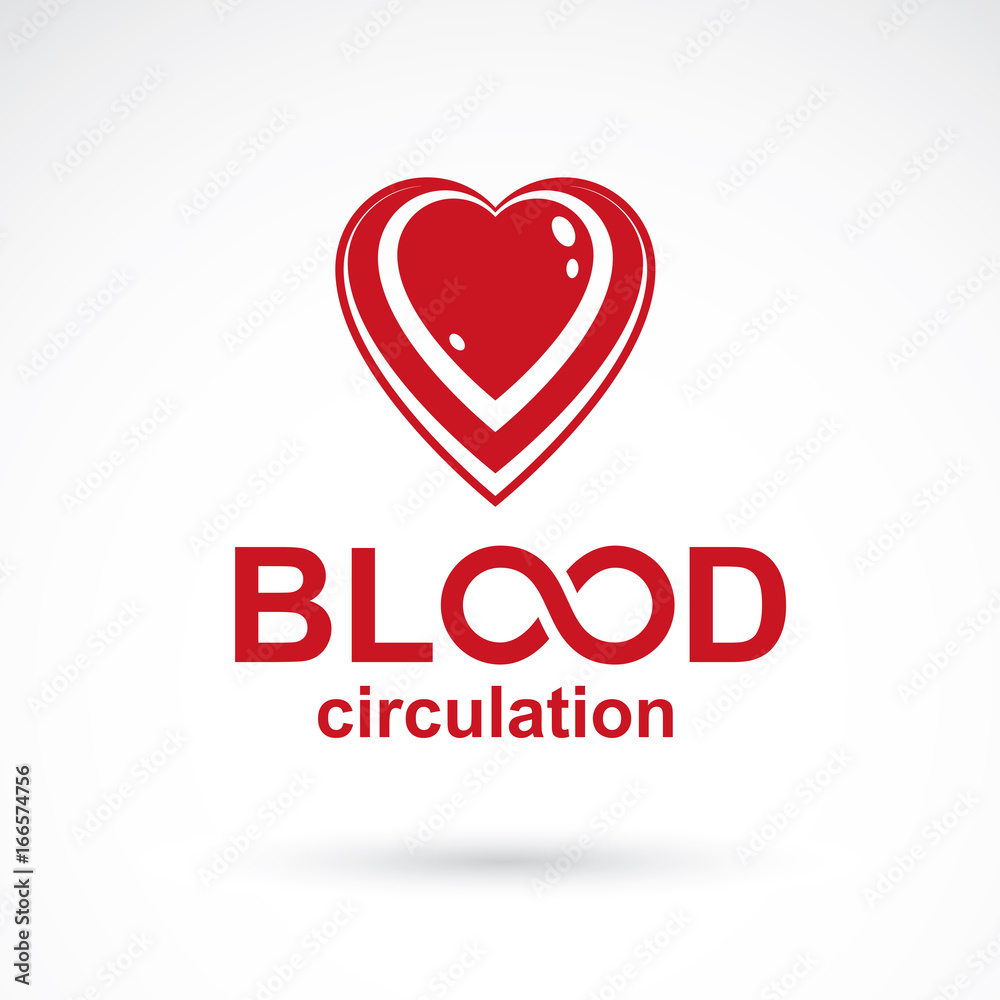 Vector illustration of heart shape and drops of blood. Hematology theme symbol for use in pharmacology. Vector illustration of heart shape and drops of blood. Hematology theme symbol for use in pharmacology.