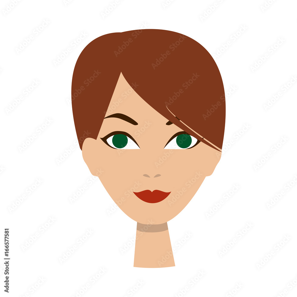 Girl icon. Woman avatar, face icon. Cartoon style. Vector Girl icon. Woman avatar, face icon. Cartoon style. Vector