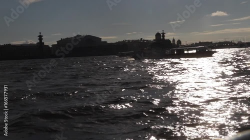 Boat trip on the rivers and Chanels of St. Petersburg. photo