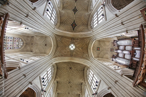 Bath Abbey, Bath, England. 17th century Fan vaulted ceiling.