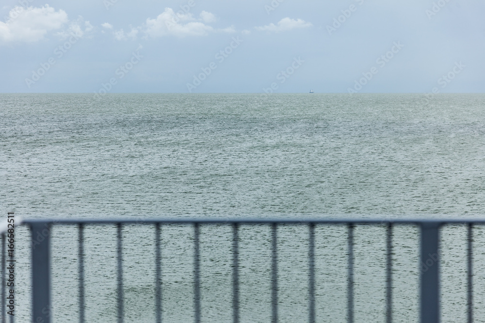 Railing on the sea Railing on the sea