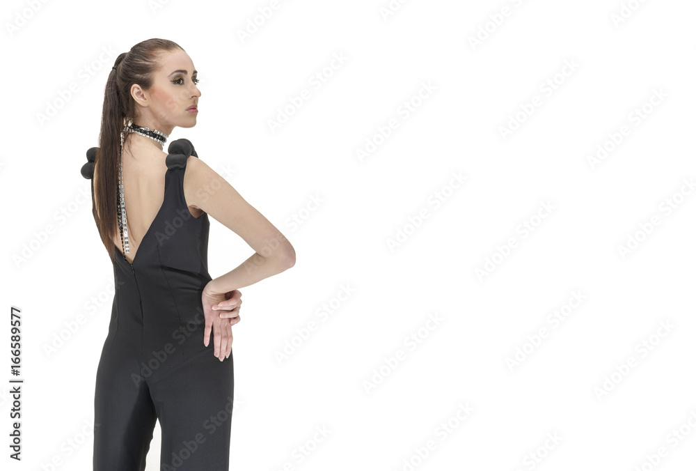 young elegance woman posing in fashion dress young elegance woman posing in fashion dress