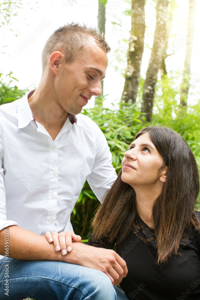 Portrait of smiling beautiful couple Portrait of smiling beautiful couple