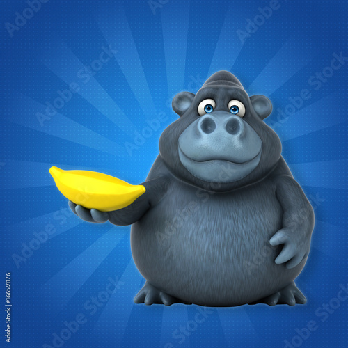 Fun gorilla - 3D Illustration