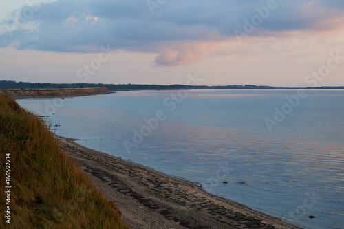 Sunset at Knud beach in Denmark