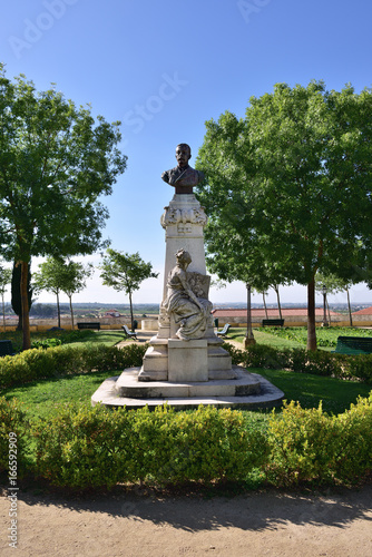 Portugal, Evora, sculpture of the doctor Barahona