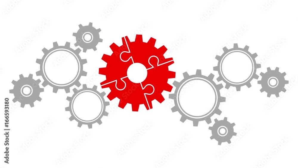 Video Gears Puzzle Put In Piece Turning Big/Small Grey/Red Video Gears Puzzle Put In Piece Turning Big/Small Grey/Red