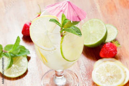 Refreshing cocktail with mint