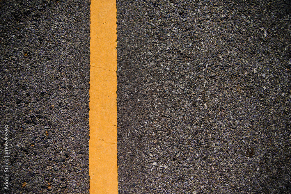Fototapeta premium Yellow line on road