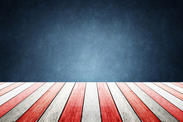 USA colors empty interior room with free space for text or product displays