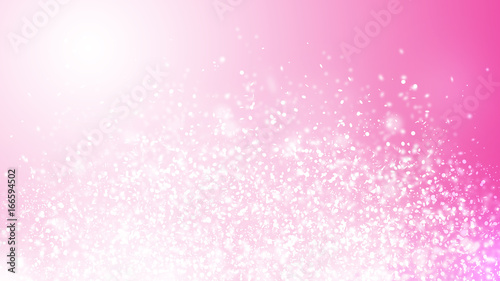 Soft Pink sparkle rays lights with bokeh elegant abstract background. Dust sparks in explosion background. Vintage or retro.