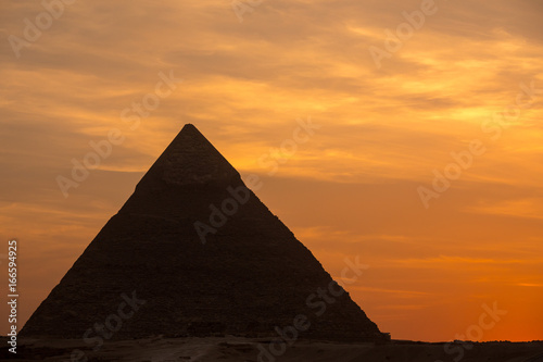 The Great pyramid on sunset