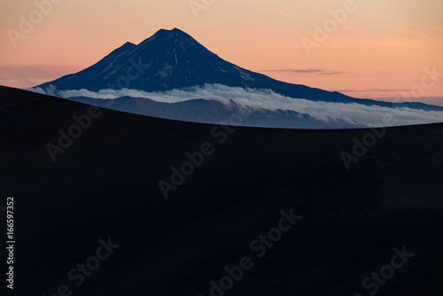 Volcano at dusk photo