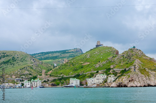 Landscape of the Sevastopol bay of the Black Sea of the Republic of Crimea. 2017 year