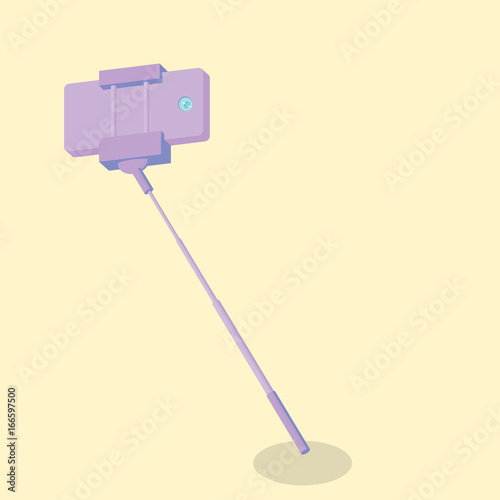 Pink selfie stick  - monopod selfie self portrait tool for smartphone