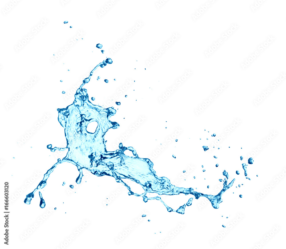 water splash isolated on white background water splash isolated on white background