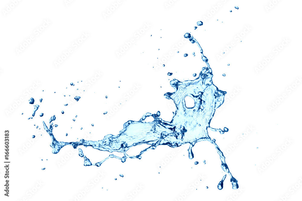 water splash isolated on white background water splash isolated on white background