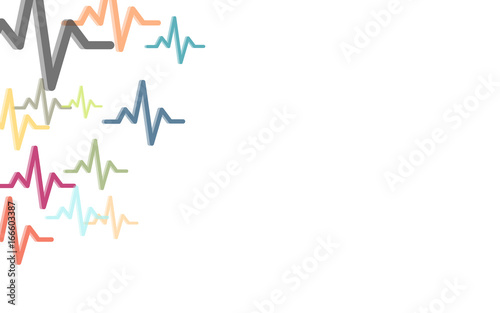 Hintergrund aus bunten Wellenformen Puls