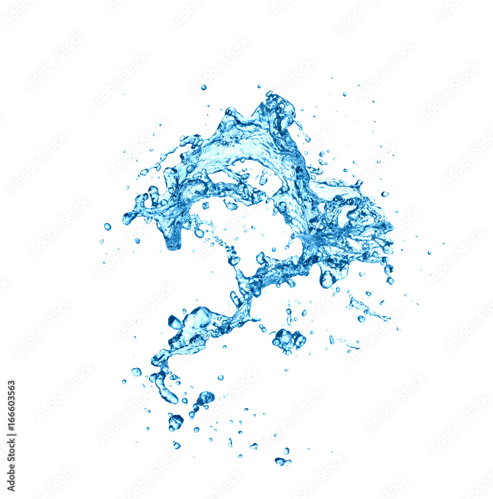 water splash isolated on white background water splash isolated on white background