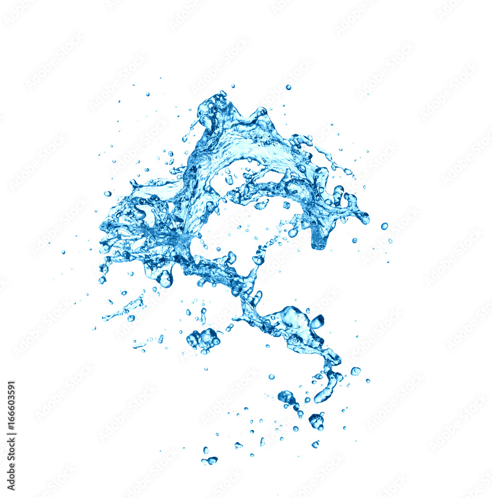 water splash isolated on white background water splash isolated on white background