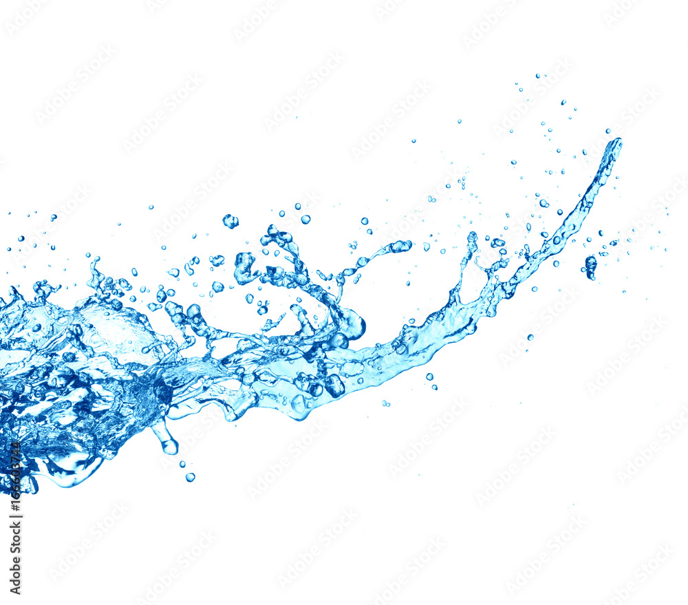 water splash isolated on white background water splash isolated on white background